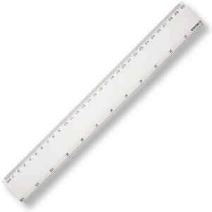 30cm Plastic Ruler - White