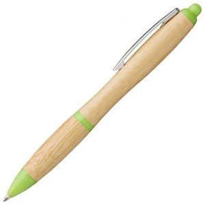 Curvy Bamboo Ballpoint Pen - Green